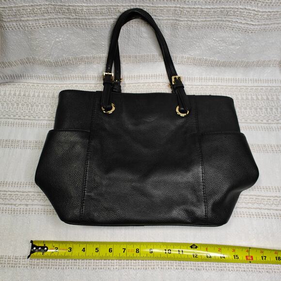 Michael Kors Jet Set Saffiano Leather Tote Black Gold Hardware – Barely Used - Picture 4 of 7